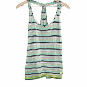 Trina Turk Reaction Athletic Racerback Colorful Striped Tank Top